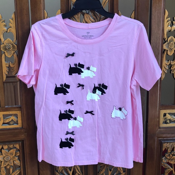 Victoria's Secret Other - VS Dog Print Rhinestone Accent Sleep Shirt